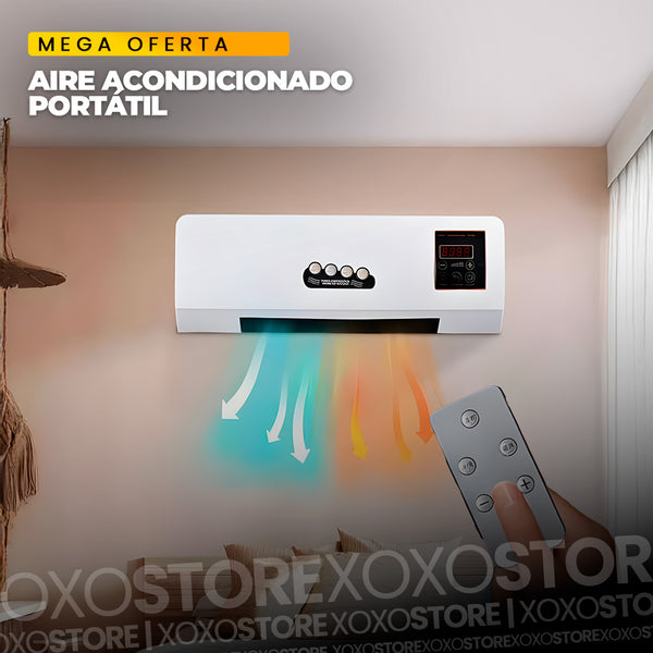 Mini aire acondicionado, aire acondicionado portátil 2 en 1 montado en la pared.