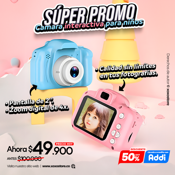 Camara vintage para niños