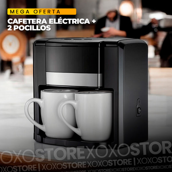 Cafetera sokany + 2 pocillos