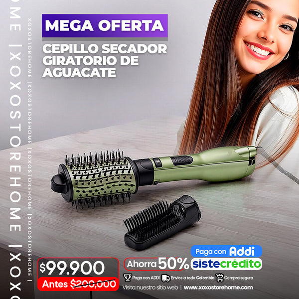 Cepillo secador giratorio 2 cabezales