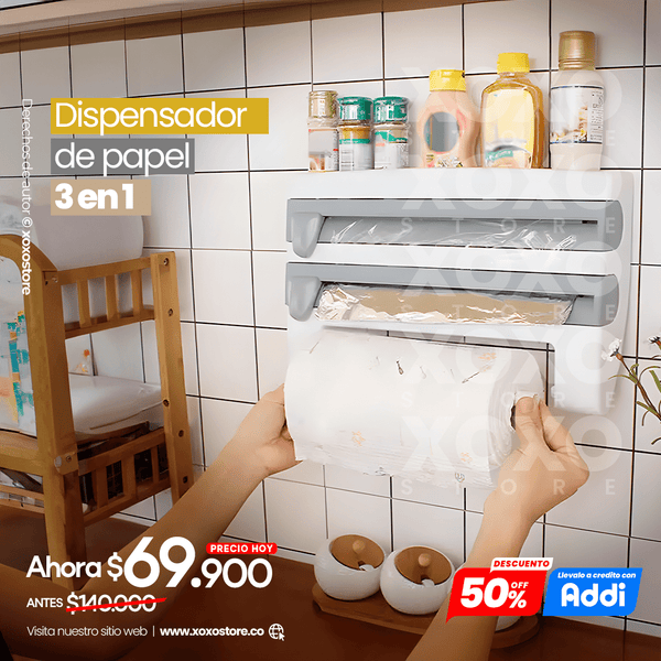 Dispensador de papel 3 en 1