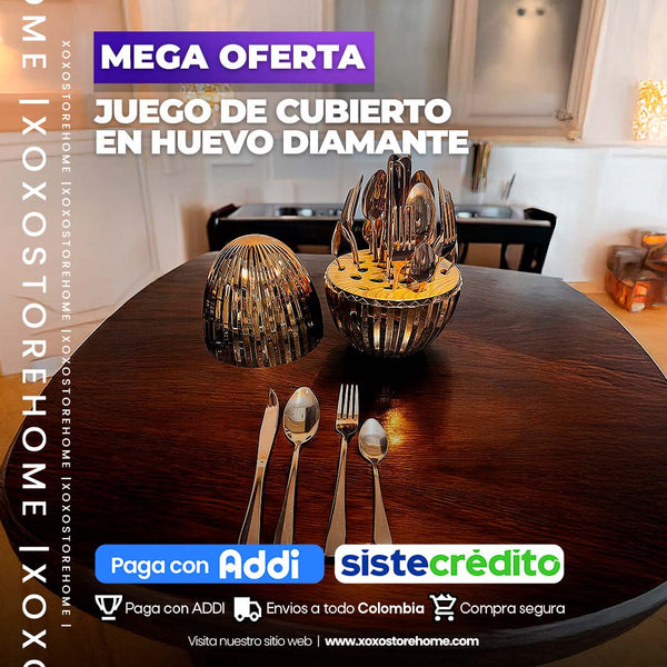 Juego de cubierto 24 piezas forma diamante