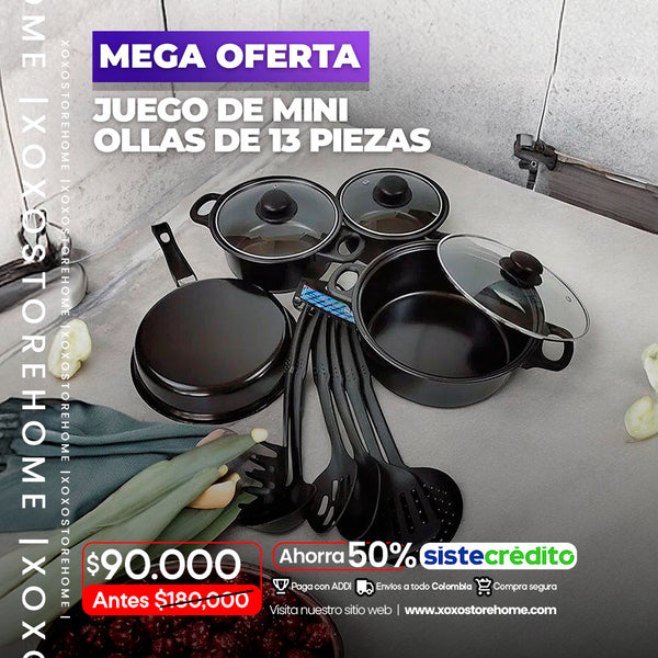 Juego de ollas de 13 piezas