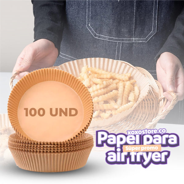 PAPEL ANTIADHERENTE PARA FREIDORA DE AIRE X 100 UNIDADES