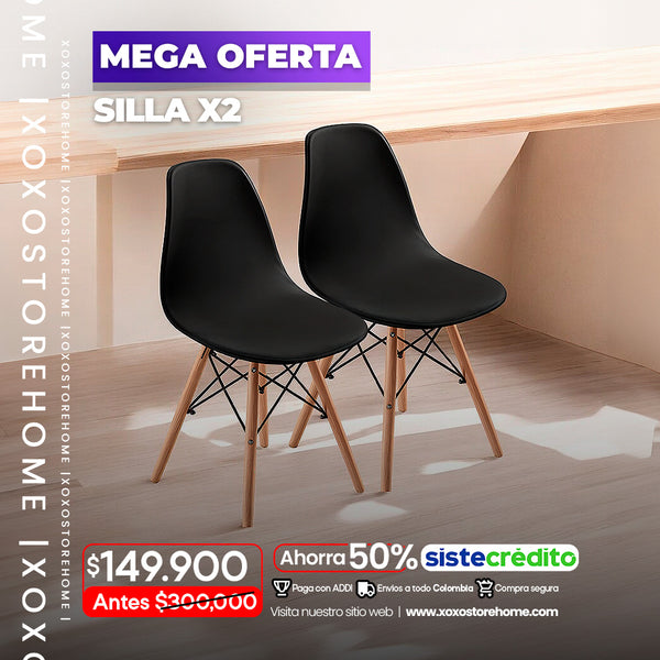 2x1 Sillas para el hogar de madera